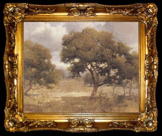 framed  Percy Gray Early Meadow Landscape (mk42), ta009-2